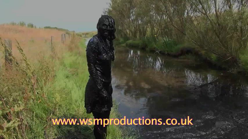 Black oily mud