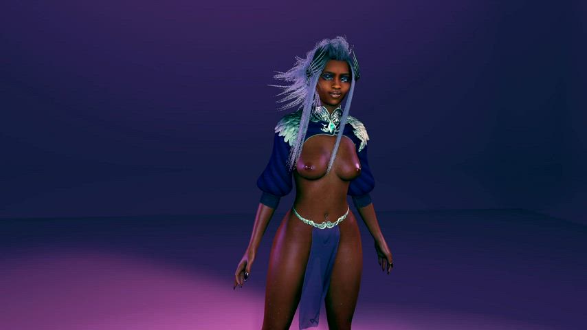 3d animation booty costume dancing ebony sexy gif