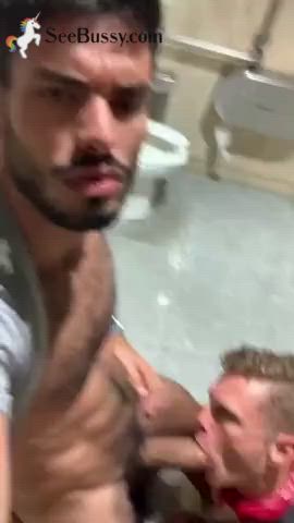 bathroom big dick blowjob cock gay gif