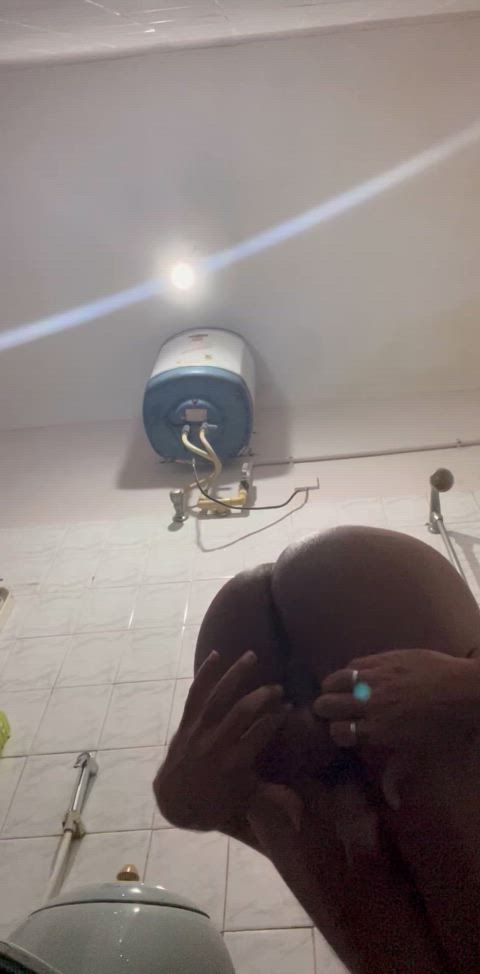 cum dripping before my steamy shower