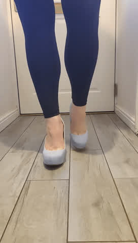 high heels legs tease gif