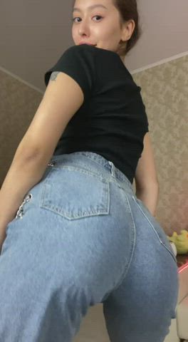 Asian Ass Jeans gif