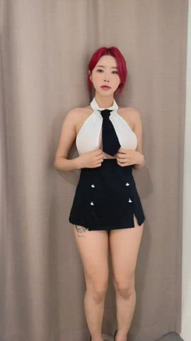 asian cute korean model gif