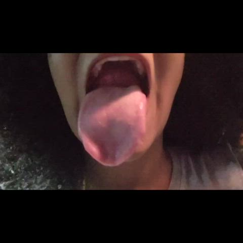 amateur latina long tongue onlyfans tongue fetish gif