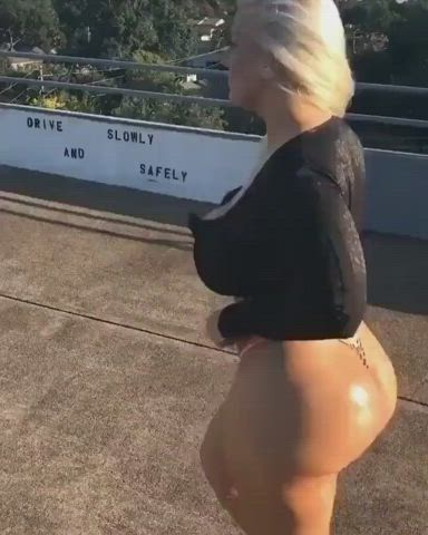 amateur big ass high heels oiled outdoor thong gif