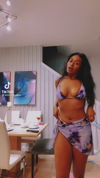 Natural Tits Nipple TikTok gif