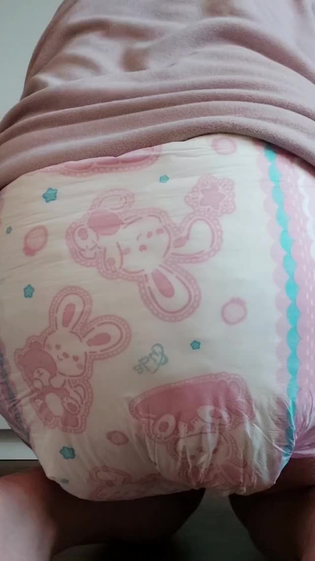 Playing with my messy diaper :3