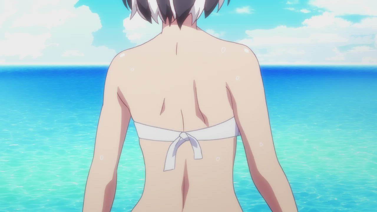 Anime Beach Big Tits Bikini Ecchi gif