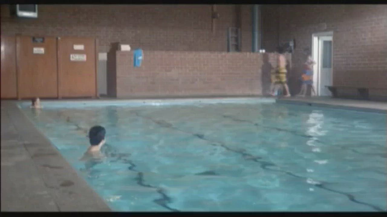 Nude fun in the pool