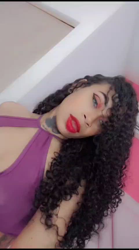 camgirl ebony kiss latina lingerie sensual tattoo teen tits gif