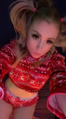 blonde christmas onlyfans step-daughter step-sister tiktok gif