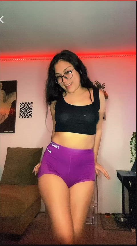 amateur cute latina pussy solo tits gif