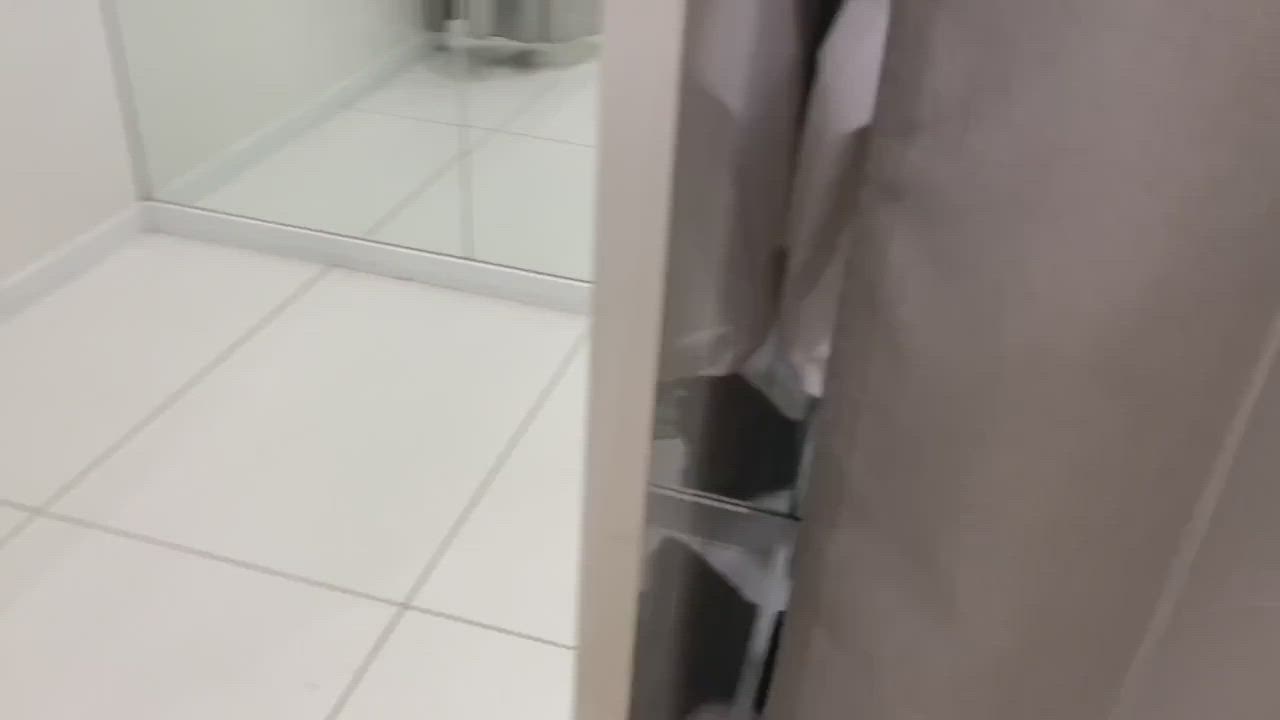 Public fuck in a crowded changing room at the mall [Cock2squirt]