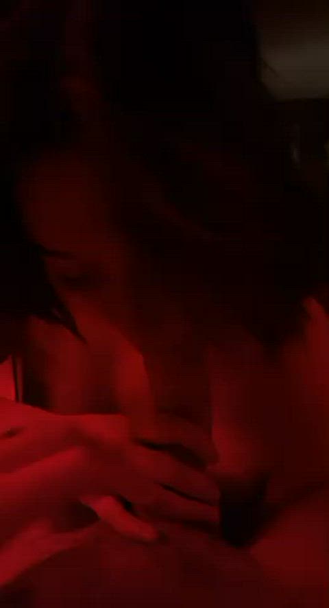 big dick big tits blowjob couple real couple gif