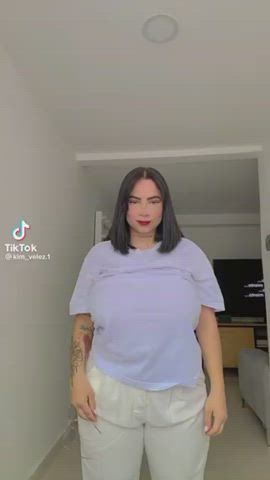 big tits t-shirt tiktok gif