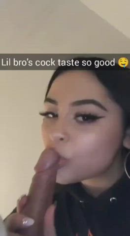 bareback blowjob cock cum cute homemade pretty gif