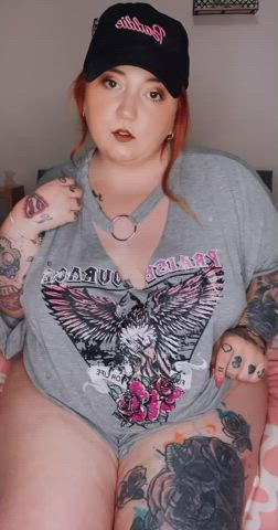 bbw curvy goth redhead ssbbw thighs tiktok gif