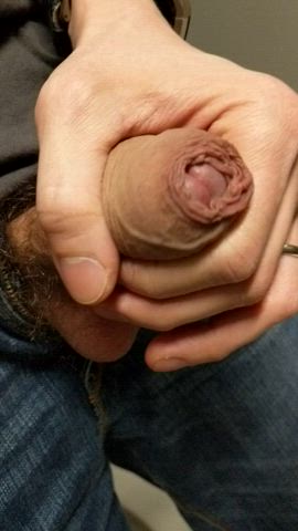 Throbbing foreskin tease