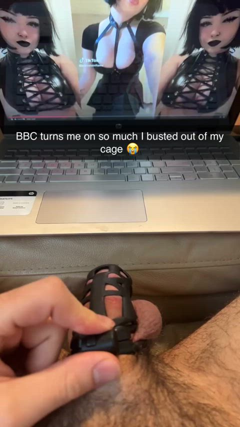 Watching BBC while caged