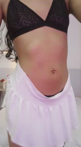 latina model pierced skirt small nipples small tits teen teens webcam gif