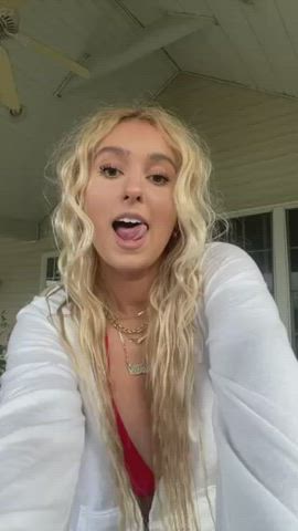 big tits blonde tiktok gif