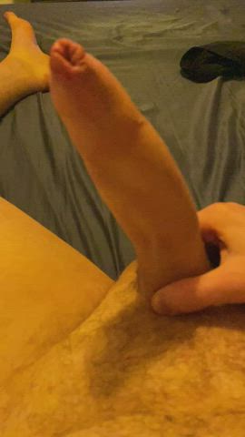 bwc big dick cock foreskin masturbating onlyfans penis slow motion gif