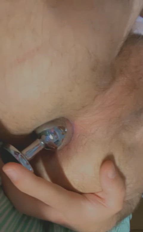 amateur anal anal play ass butt plug buttplug nsfw plugged sex toy gay gif