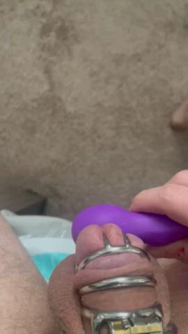 chastity cumshot ruined orgasm gif