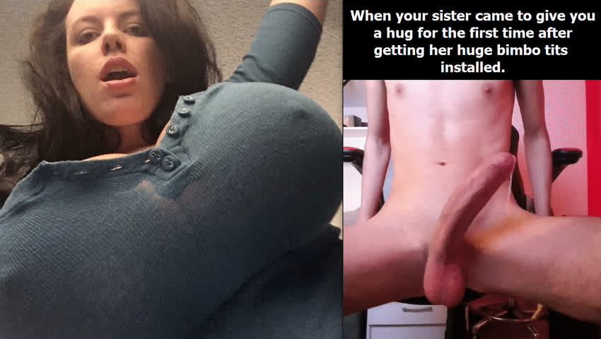 Big Dick Cumshot Huge Tits Sister Taboo gif