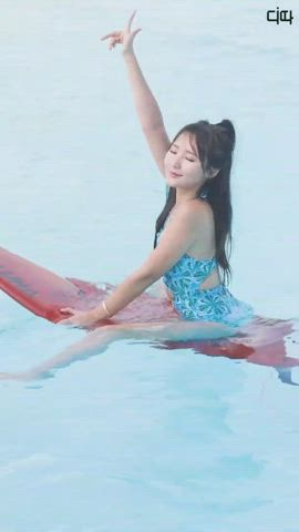 asian babe beach cute korean model swimsuit gif