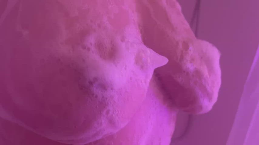 boobs shower soapy gif