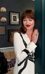 Dakota Johnson stalling her husband as you sneak out the back...