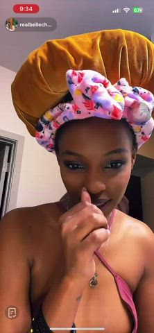 accidental braless ebony nipslip tiktok gif