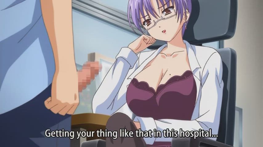 Animation Anime Big Tits Blowjob Cum In Mouth Doctor Hentai Japanese gif