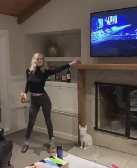 blonde tease dancing gif