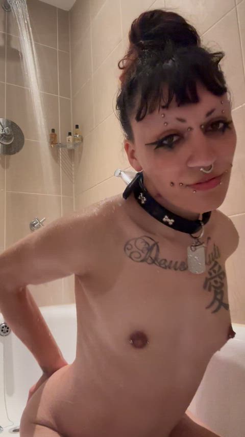 alt cute emo girl dick shower small tits gif