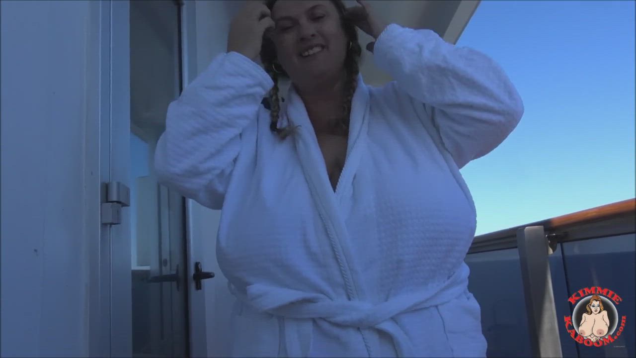 BBW Big Tits Chubby Mom Public gif