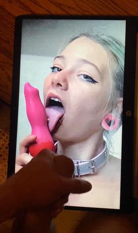 amateur blonde cum cumshot long tongue teen tongue tongue fetish tribute gif