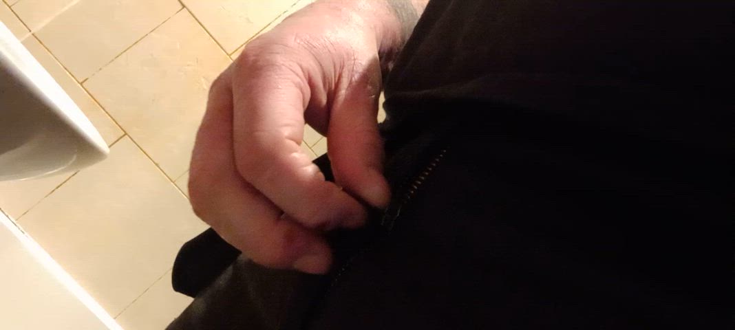 POV closeup as I unzip and piss for you