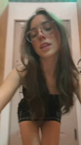 Big Ass Dress Glasses Teen Tight TikTok gif