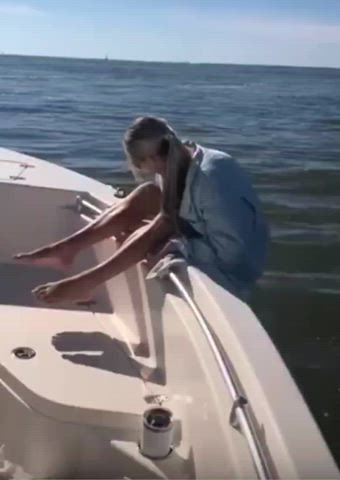 boat pee piss gif