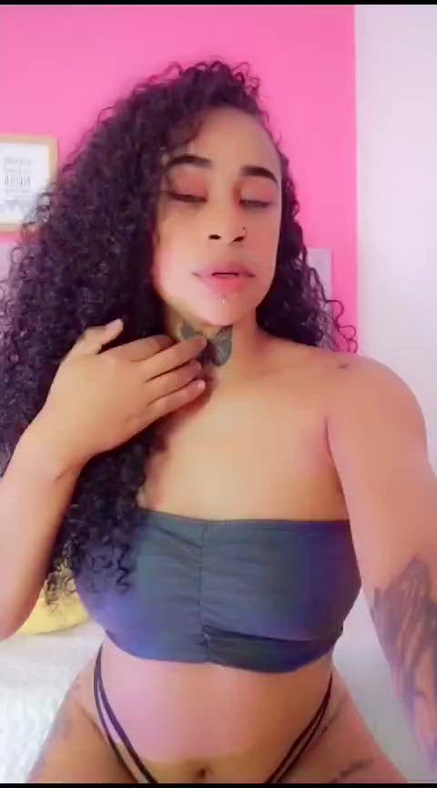 big tits boobs ebony latina lingerie sensual tattoo teen tits gif