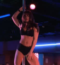 Brunette Fitness Stripper gif