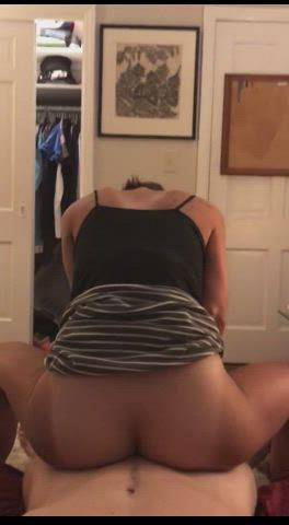 big ass grinding reverse cowgirl riding tanned gif