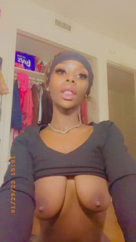 amateur big ass big tits ebony homemade nsfw natural tits petite solo teen gif