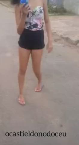 amateur big tits bouncing tits brazilian flashing natural tits outdoor public gif