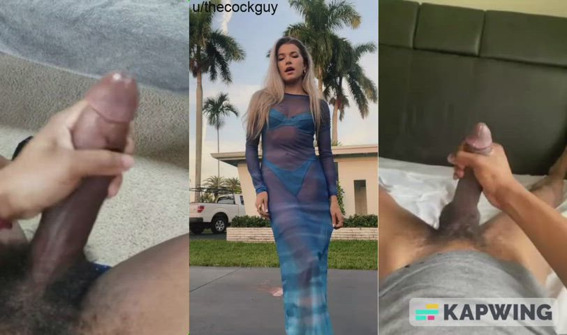 bbc babe babecock big dick celebrity cumshot jerk off monster cock tiktok gif