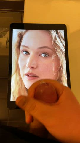 celebrity cum cumshot jennifer lawrence tribute gif