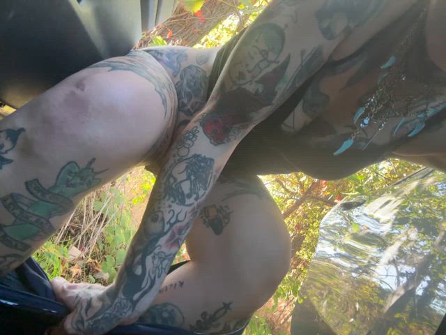 outdoor peeing tattoo gif