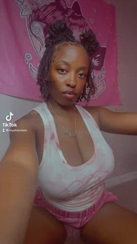 big tits boobs cute ebony tiktok tits gif